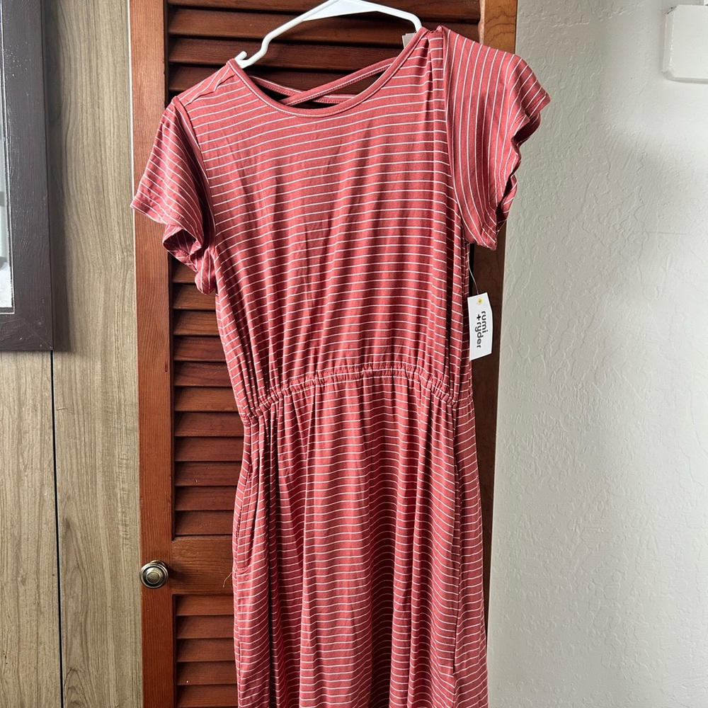 Striped Pink Kids Dress